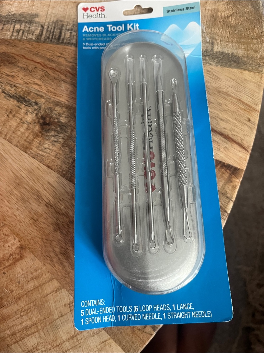CVS Health Stainless Steel Acne Tool Set — Silver